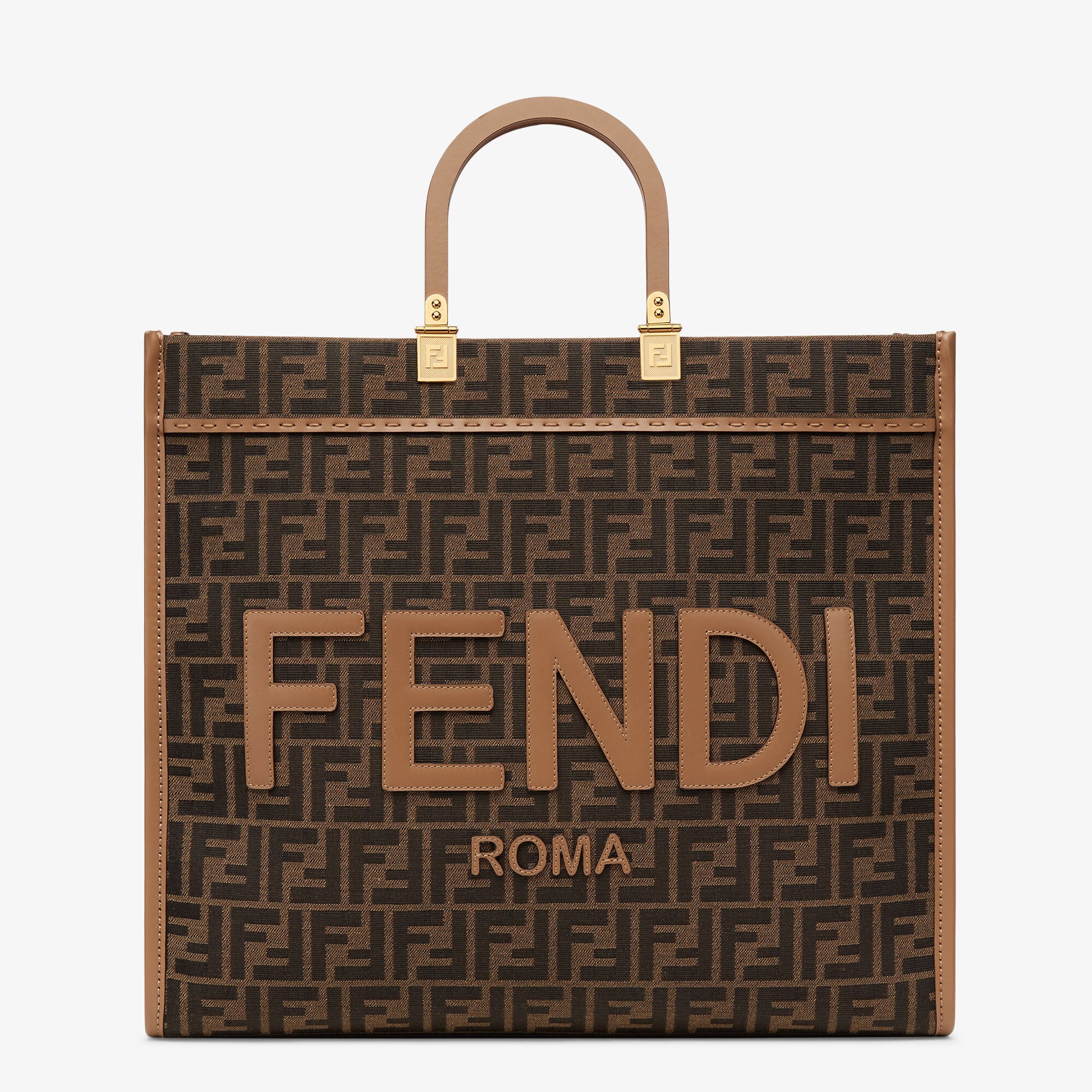 フェンディ サンシャイン ラージ ファブリック ブラウン | Fendi