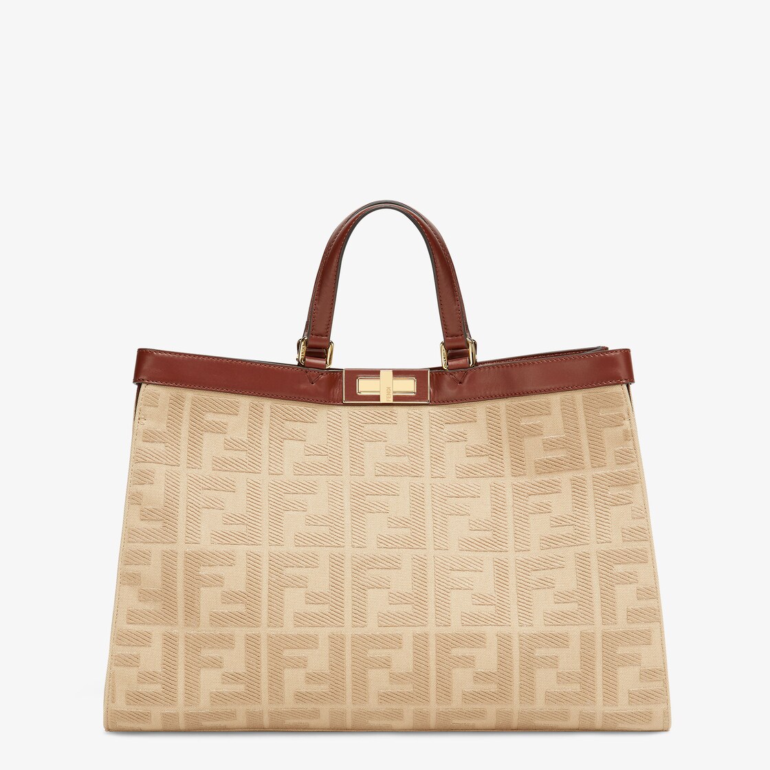 X Tote Fabric Beige Fendi