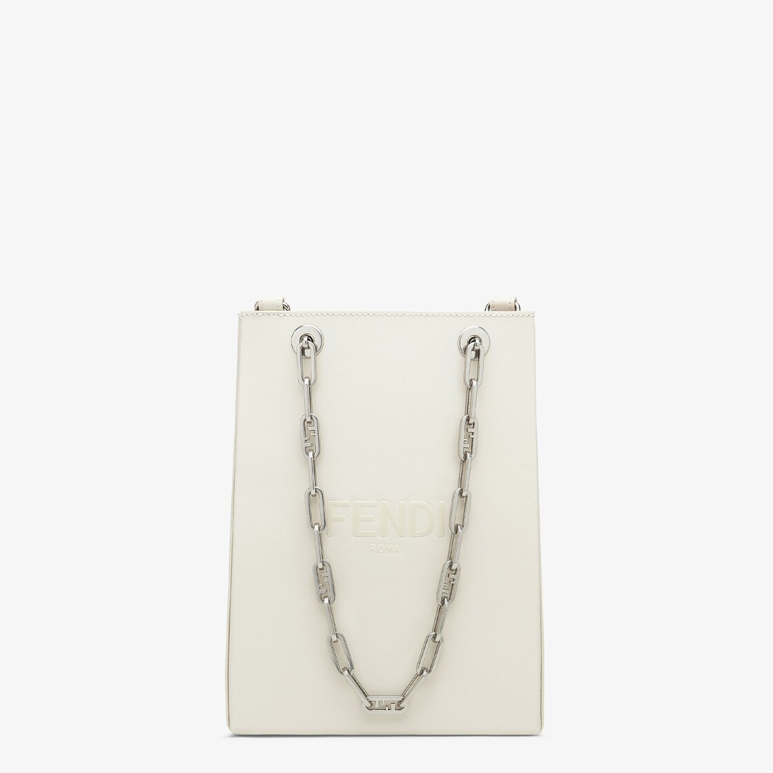 Fendi Pack Small - White leather shopper | Fendi