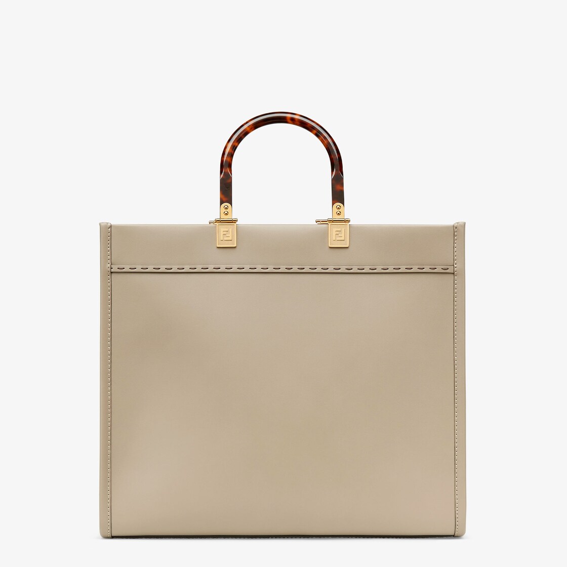 Fendi Sunshine Medium - Dove gray leather shopper