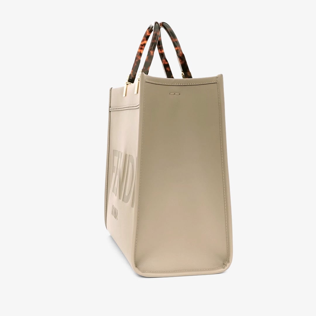 Fendi Sunshine Medium - Dove gray leather shopper | Fendi