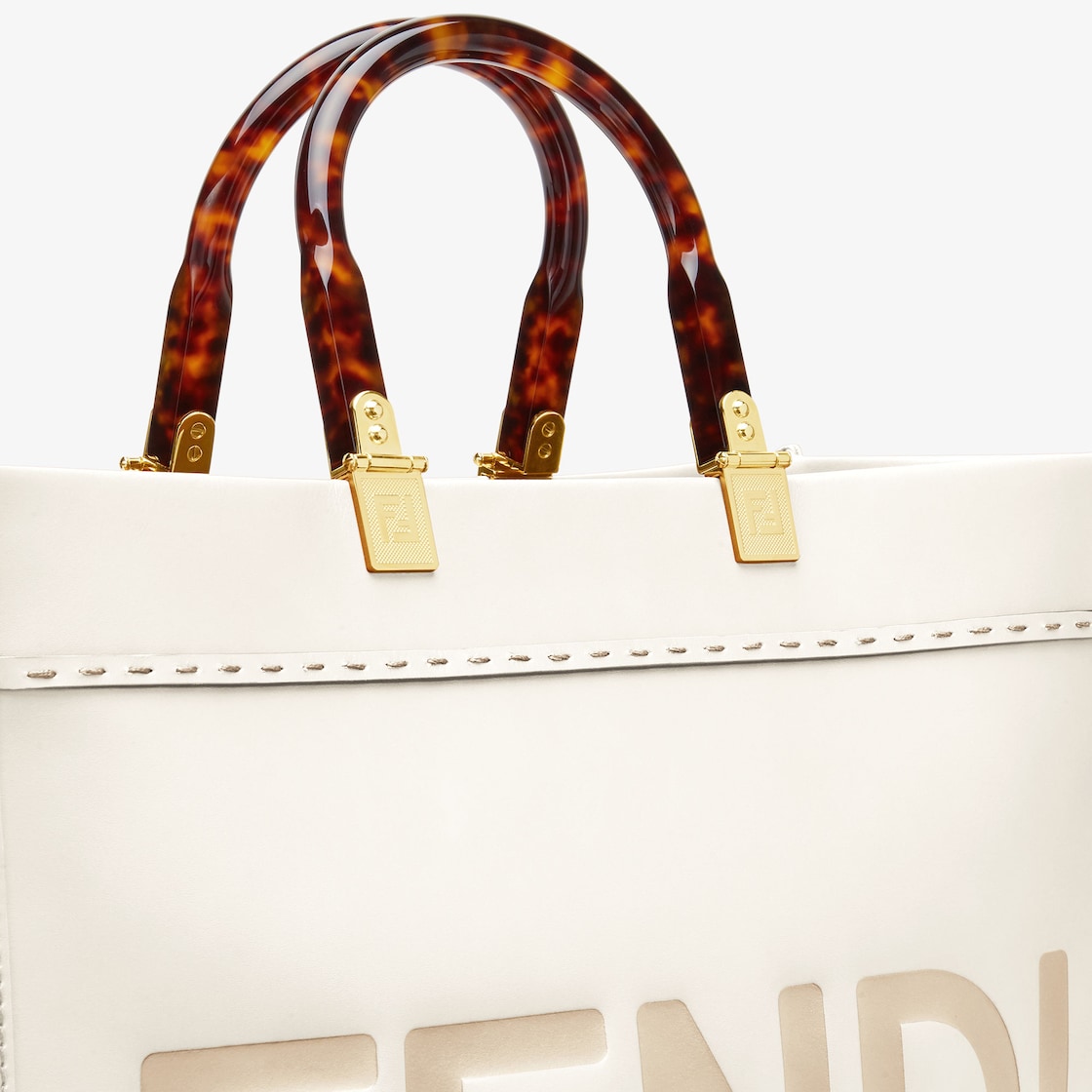 Fendi Sunshine Shopper in Vanilla With 2 Strap Choices (Medium)