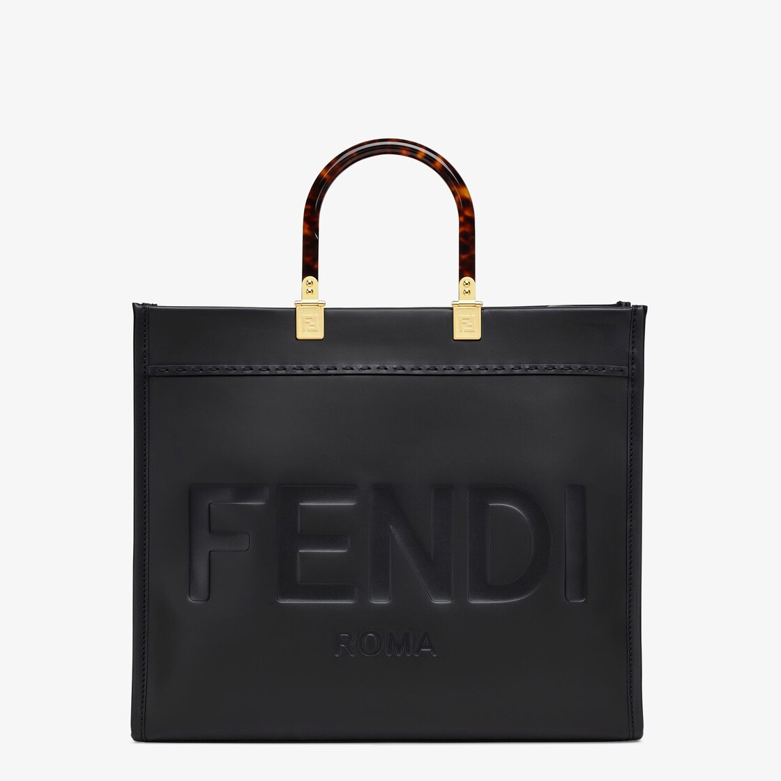 フェンディ サンシャイン ミディアム - ブラックレザー ショッパー | Fendi