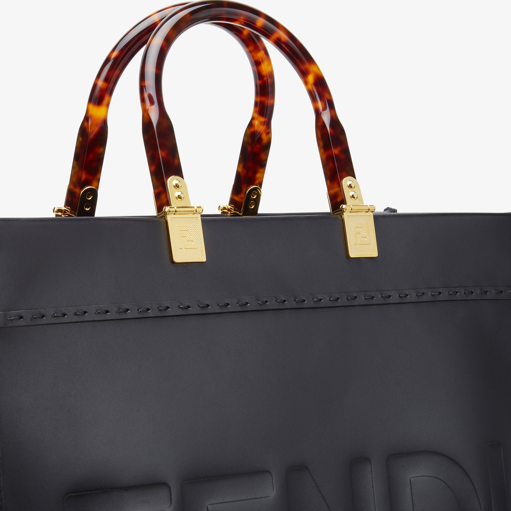 Fendi leather shopper sale