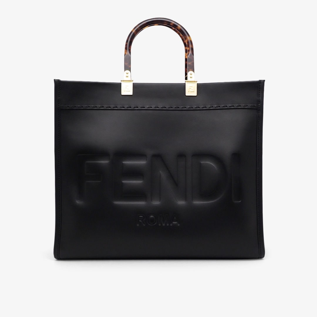 フェンディ サンシャイン ミディアム - ブラックレザー ショッパー | Fendi