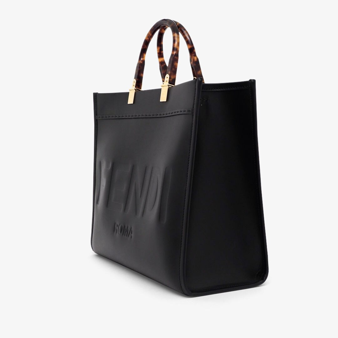 Fendi Sunshine Medium - Black leather shopper