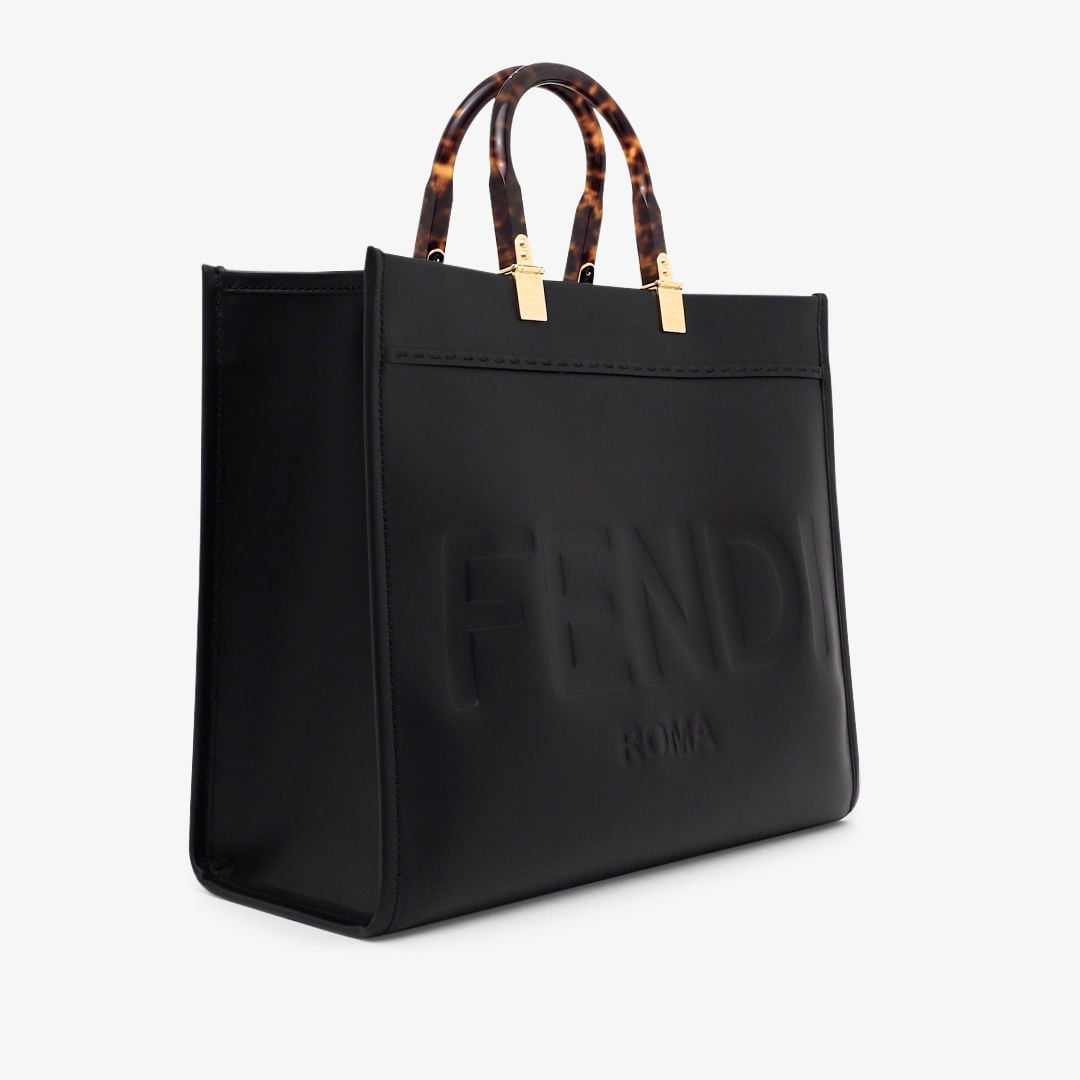 Fendi Sunshine Medium Black leather shopper Fendi