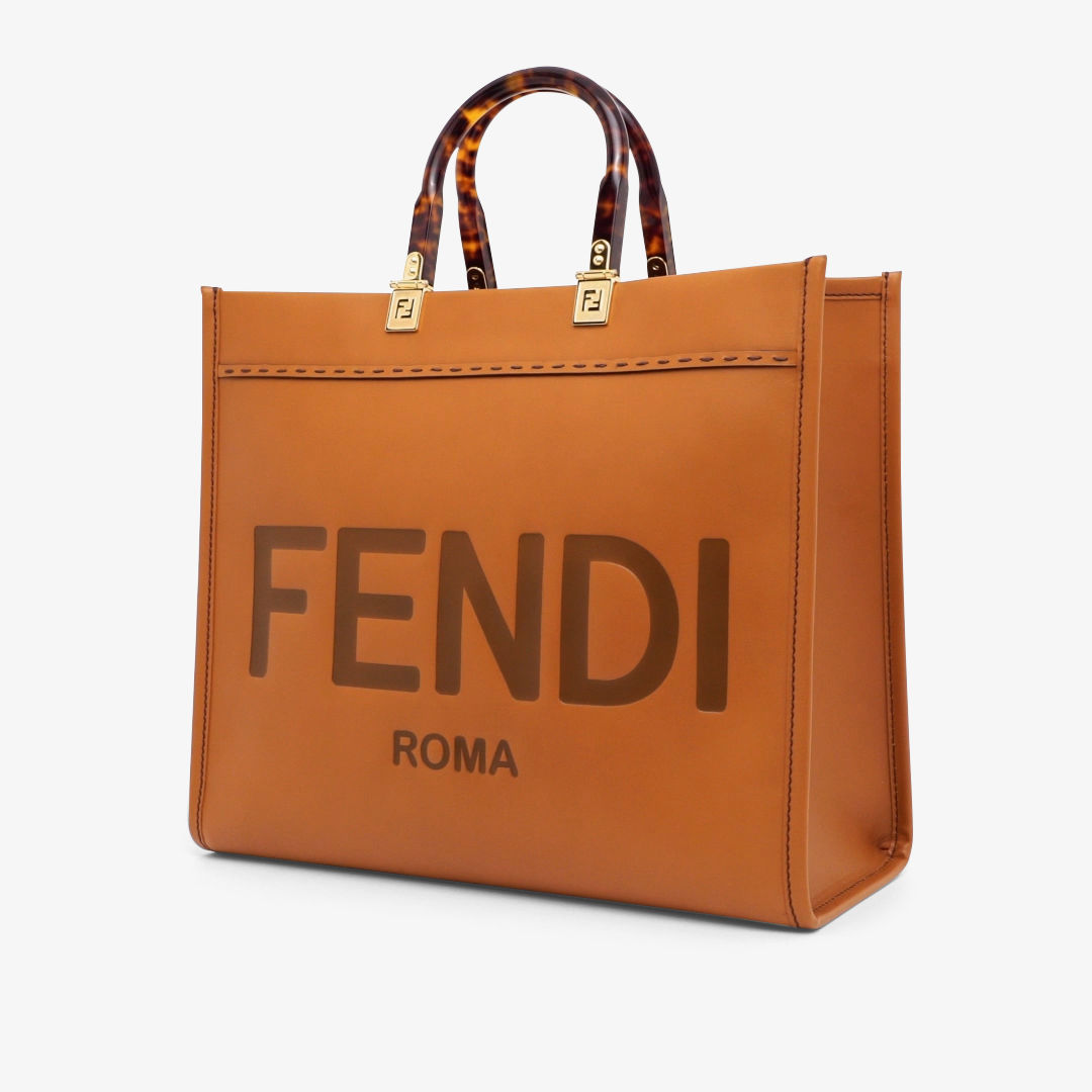 フェンディ サンシャイン ミディアム - ブラウンカーフレザー バッグ | Fendi