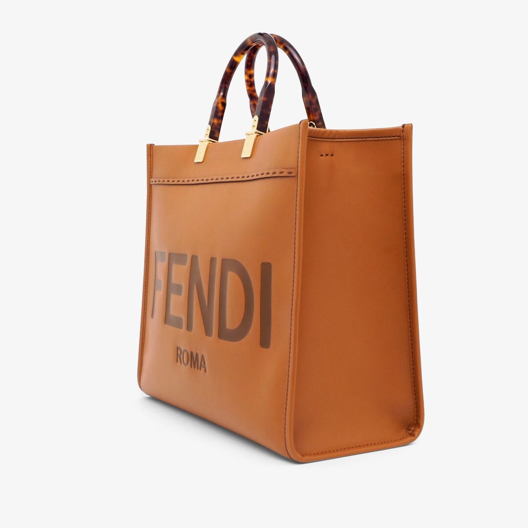 フェンディ サンシャイン ミディアム - ブラウン レザーショッパー | Fendi