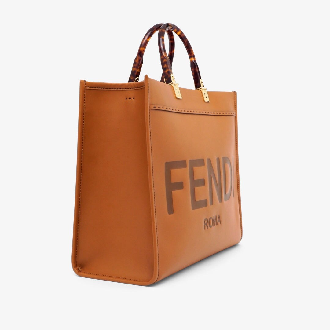 フェンディ サンシャイン ミディアム - ブラウン レザーショッパー | Fendi