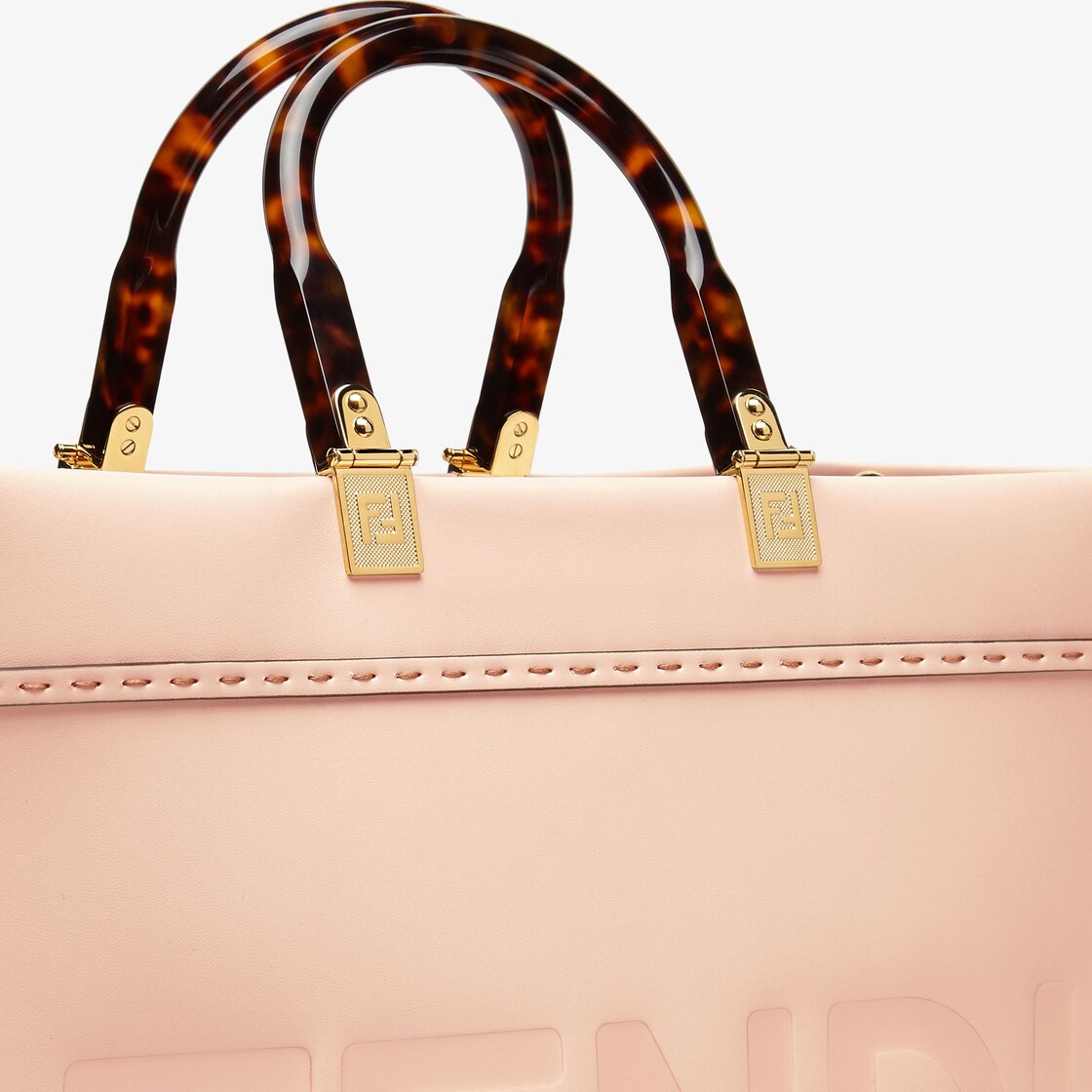 Fendi Women's Sunshine Medium Patent Tote - Pink - Totes