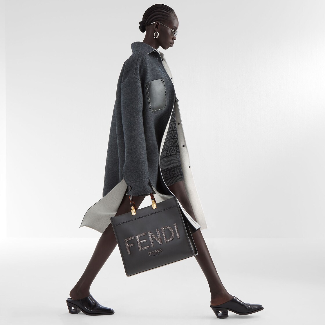 Fendi Sunshine Small Leather Black