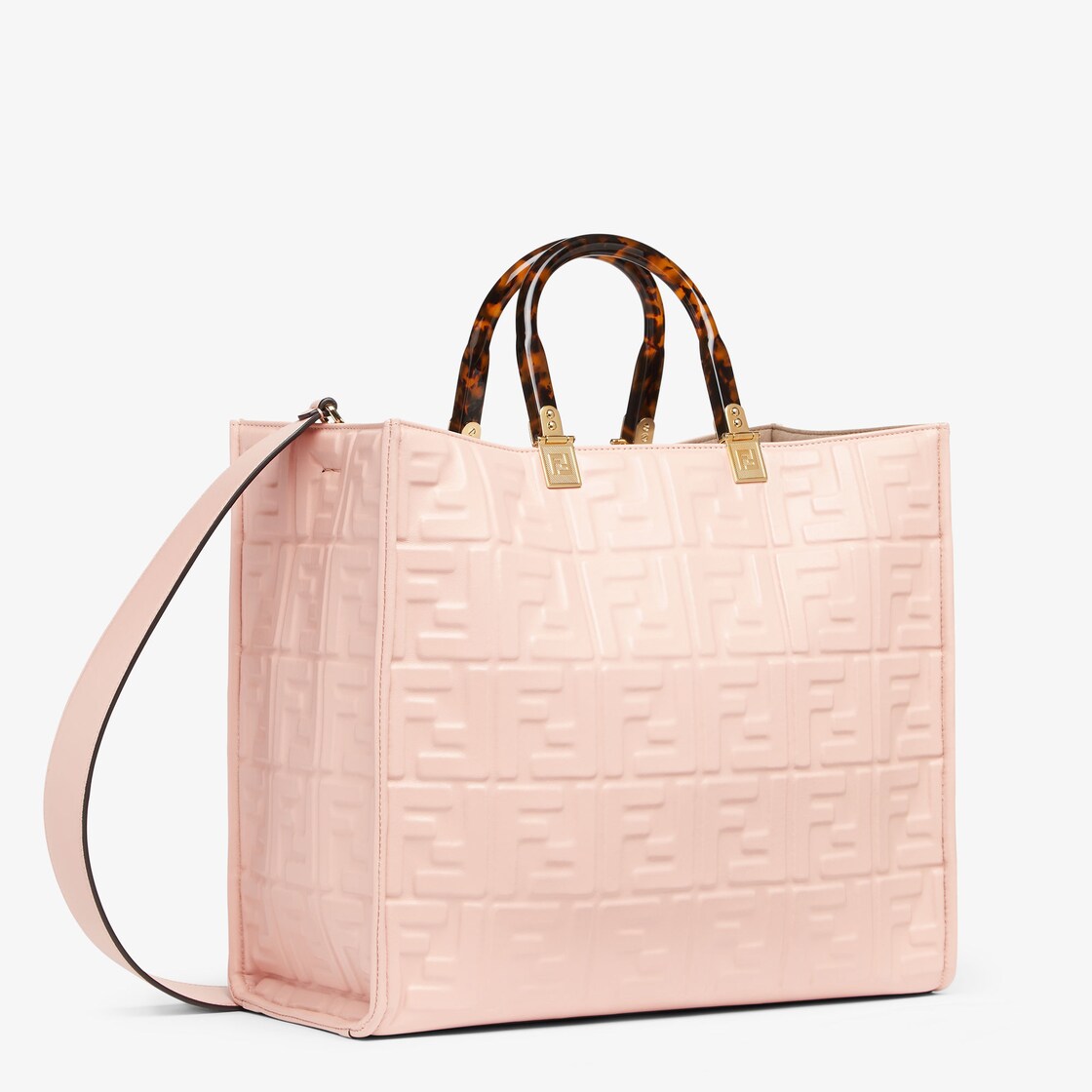 Fendi Sunshine Medium - Pink leather shopper