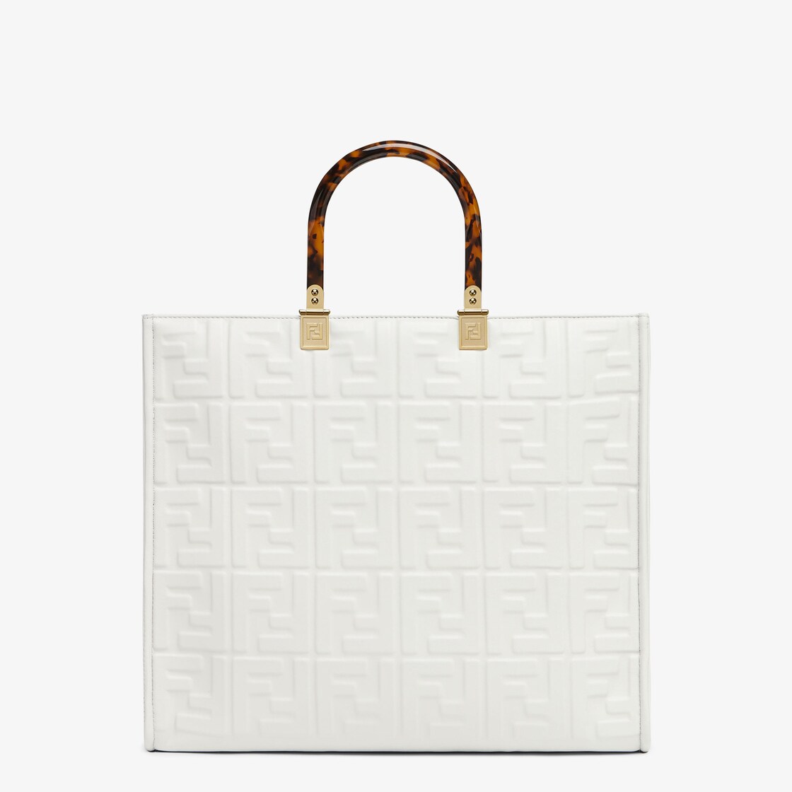 Fendi Sunshine Medium - White leather shopper | Fendi