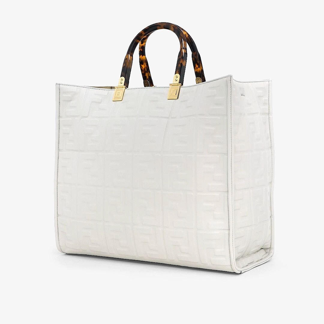 フェンディ サンシャイン ミディアム - ホワイト レザー  