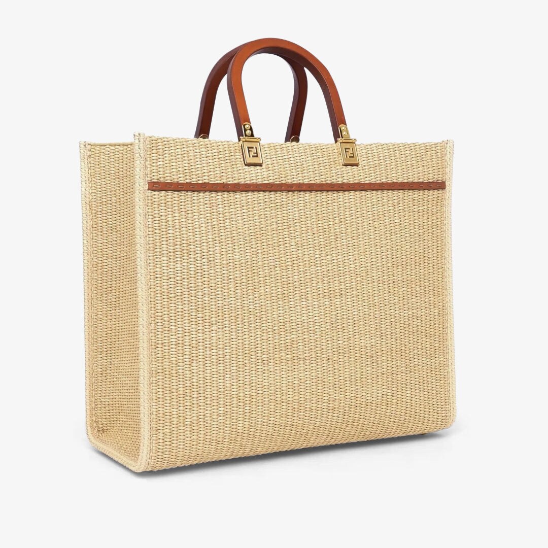 フェンディ サンシャイン ミディアム - 天然麦ストロー  