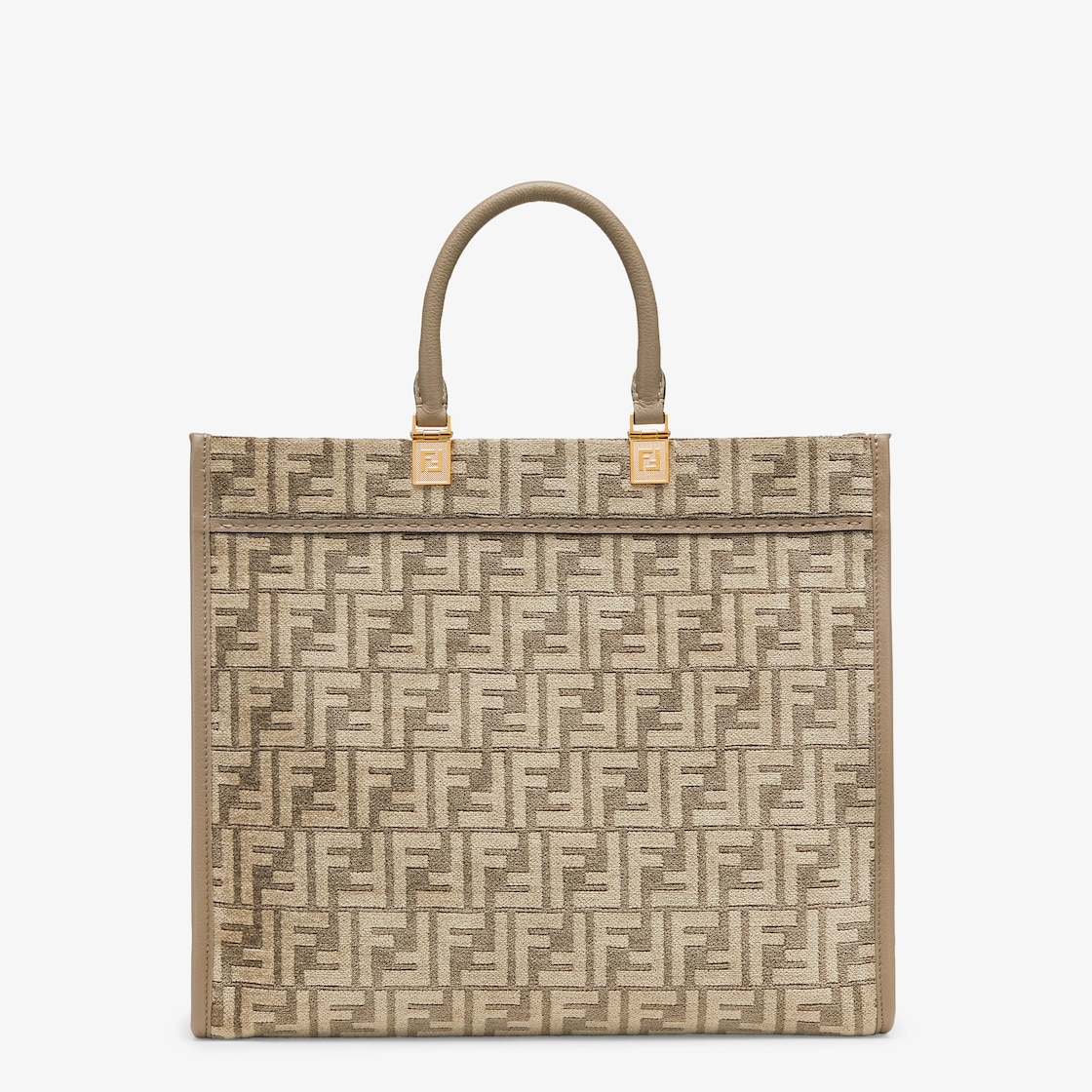 FENDI Sunshine Monogram Canvas Tote Bag Brown