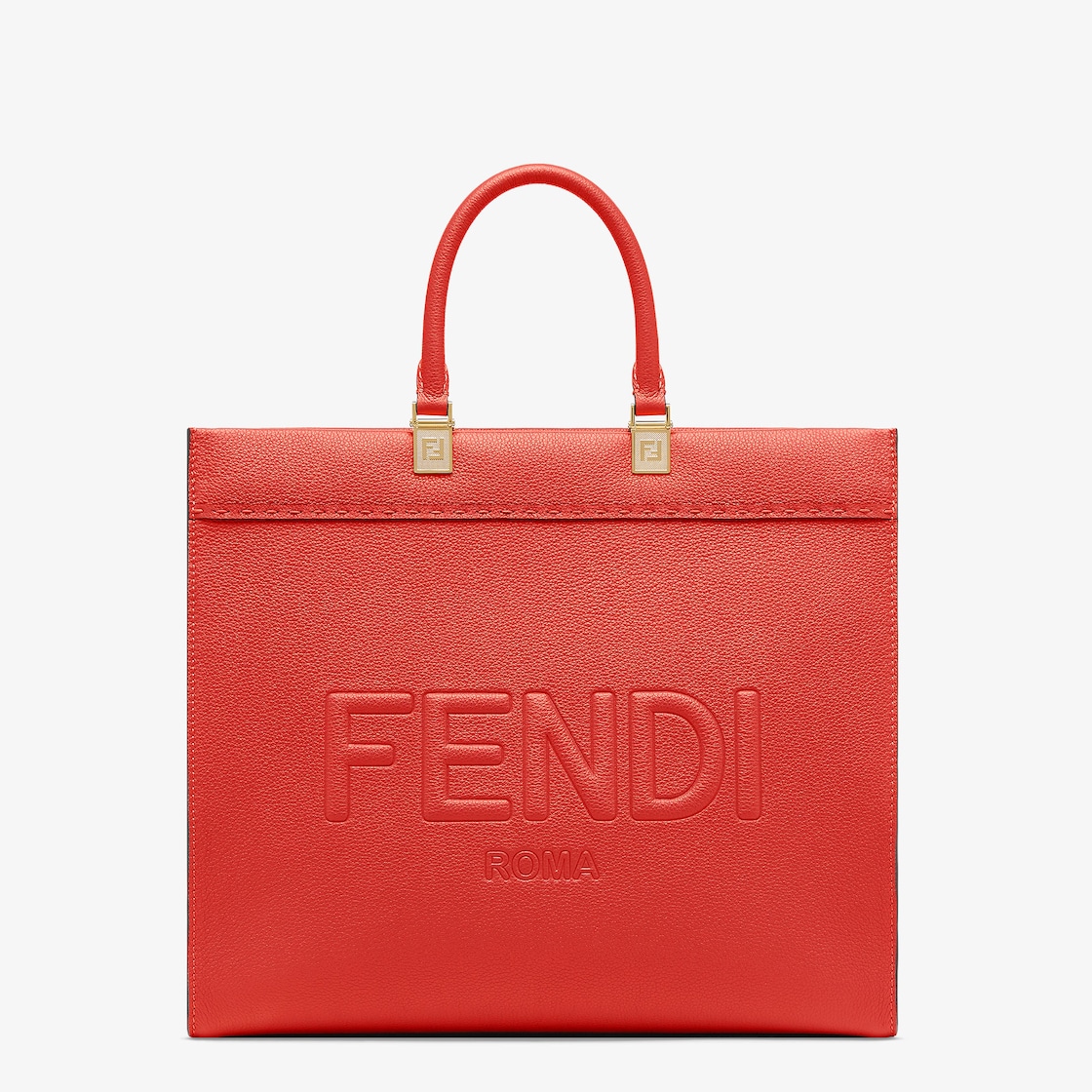 Fendi Sunshine Medium - Red leather shopper | Fendi