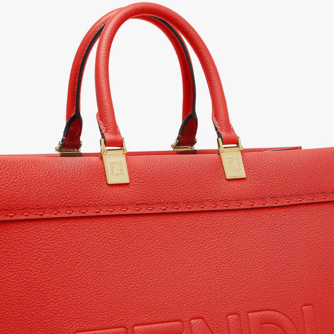 Fendi Sunshine Medium - White leather shopper