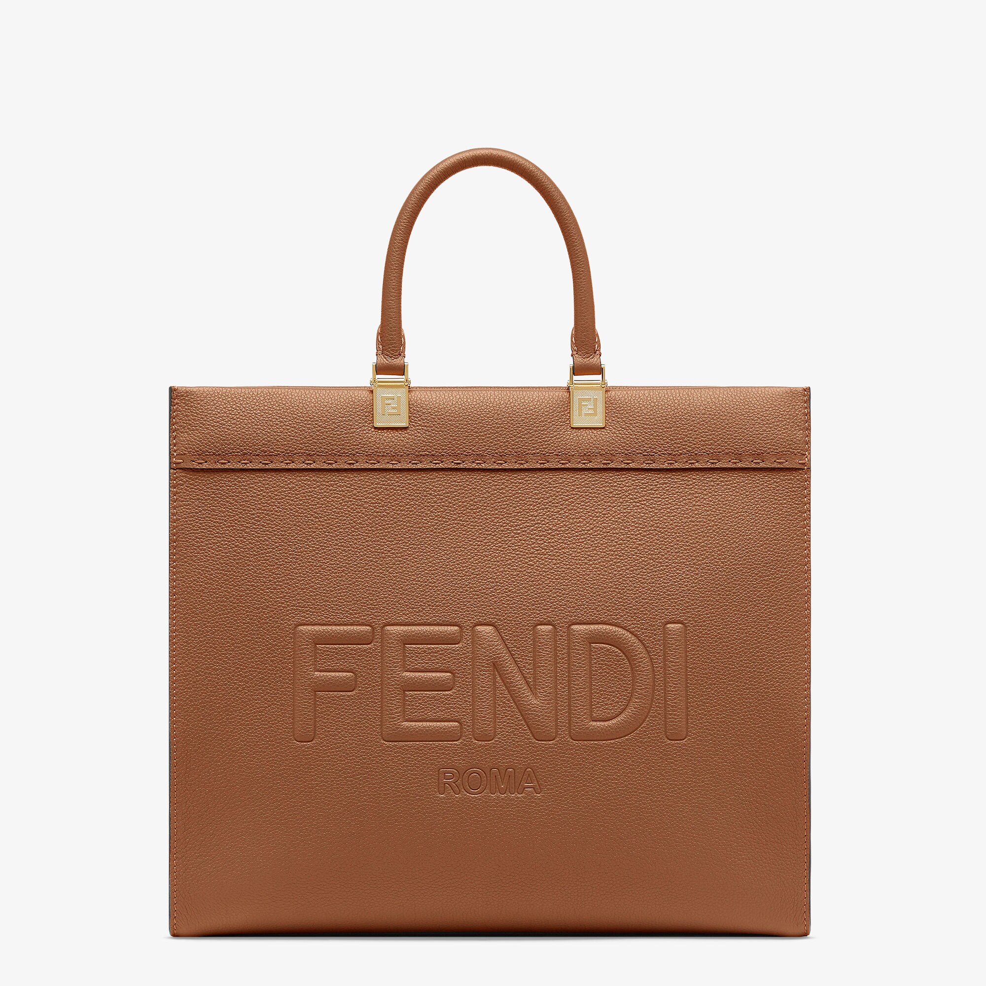 Fendi Sunshine Medium - Shopper in pelle marrone | Fendi