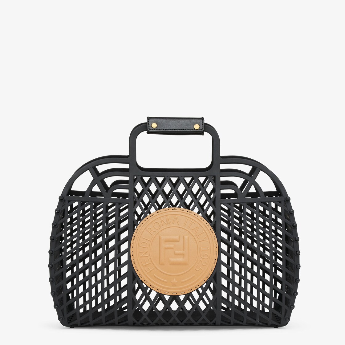 onderschrift Achtervolging fenomeen Medium Fendi Basket - Black recycled plastic mini bag | Fendi