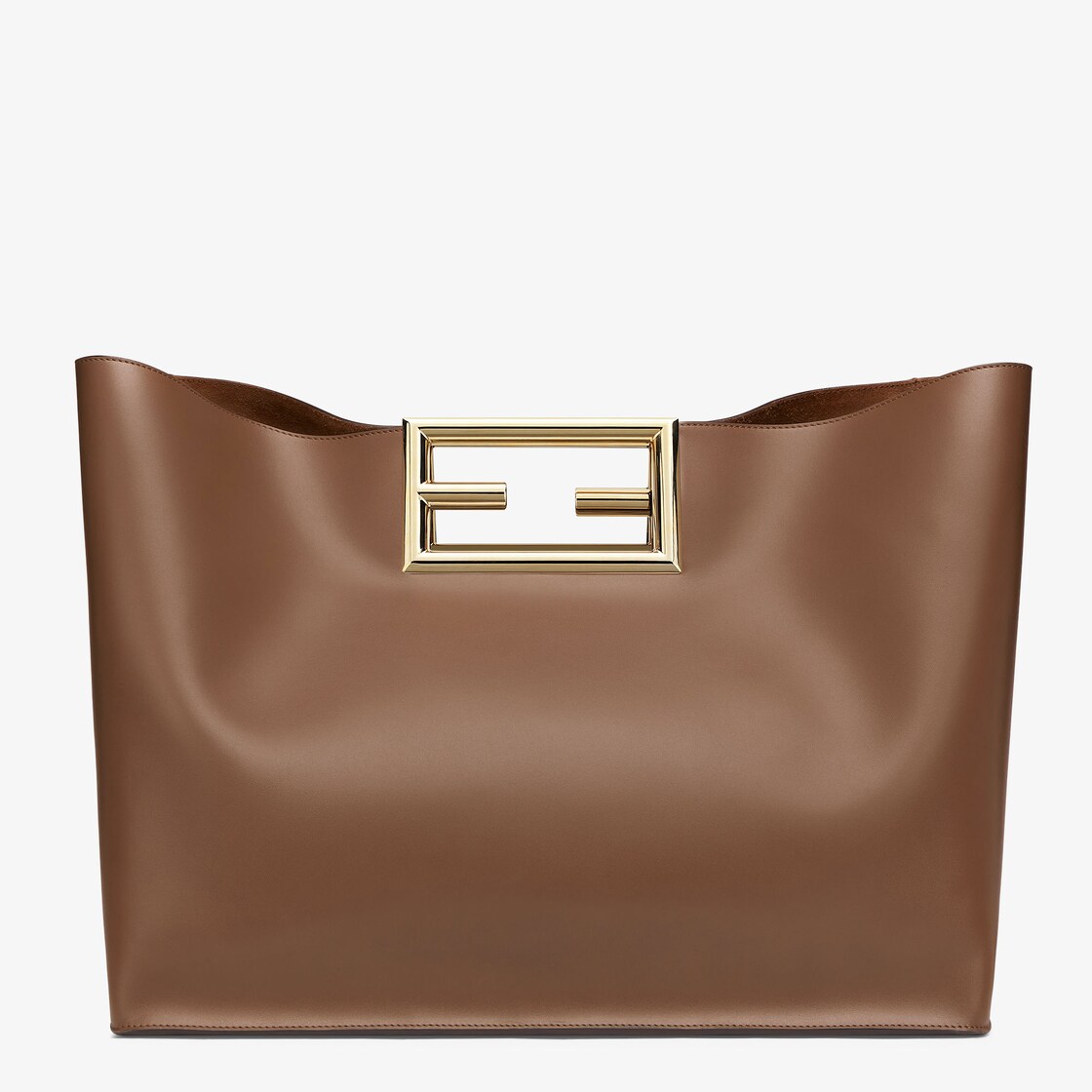 Fendi Way Large Tote Bag in Brown