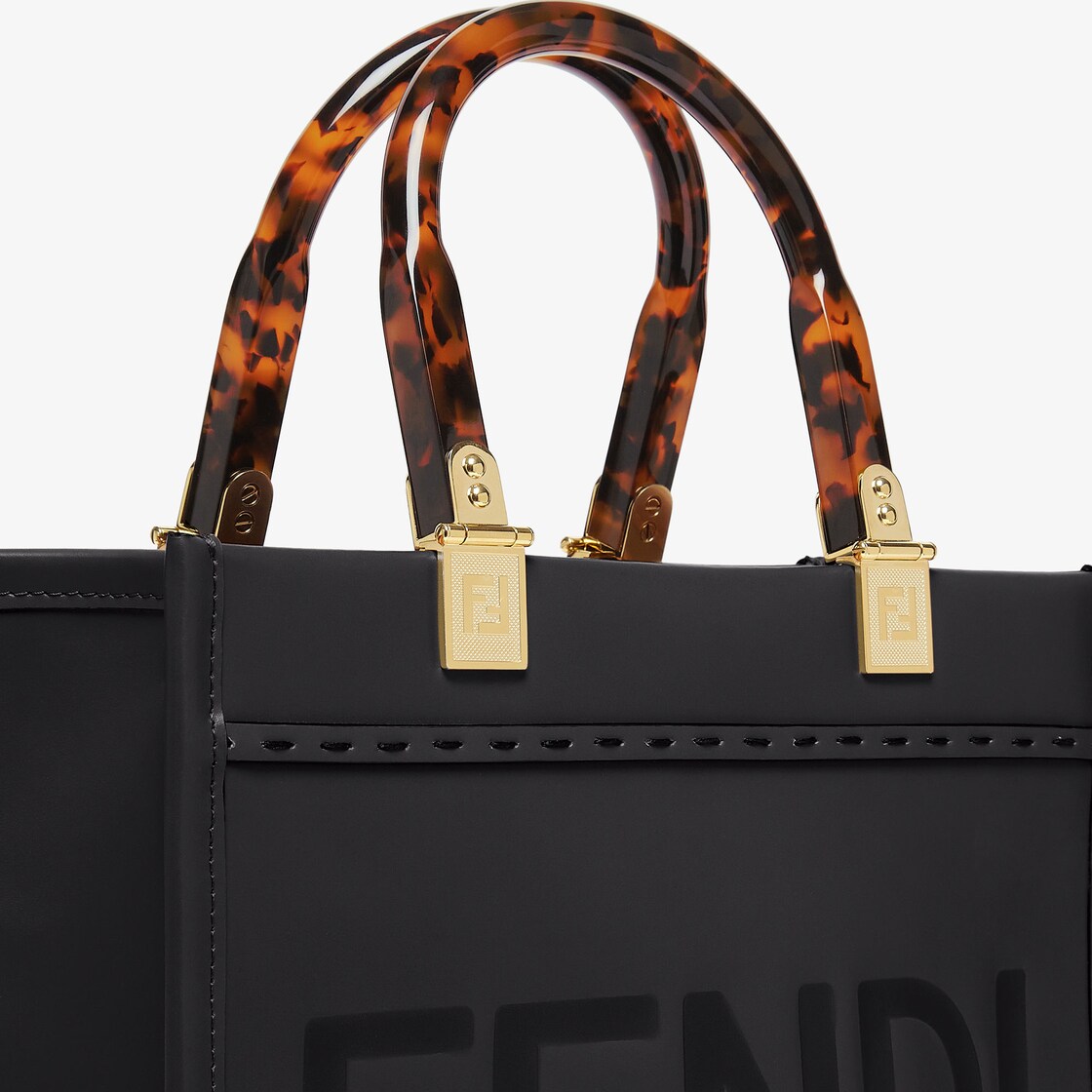 Fendi Sunshine Small Black leather shopper Fendi