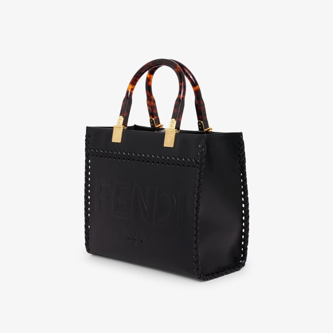 フェンディ サンシャイン スモール - ブラックレザー ショッパー | Fendi