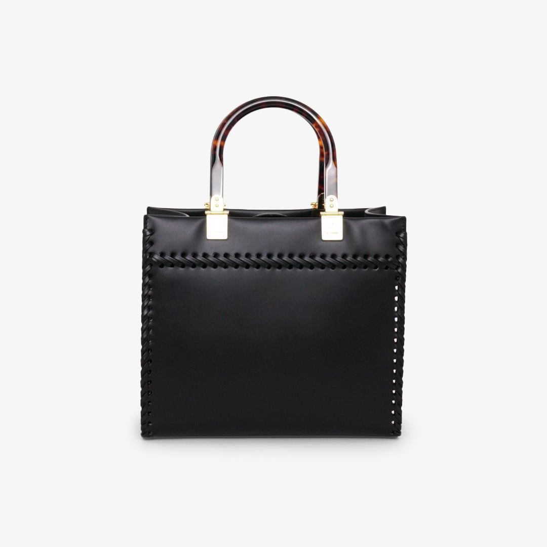 フェンディ サンシャイン スモール - ブラックレザー ショッパー | Fendi