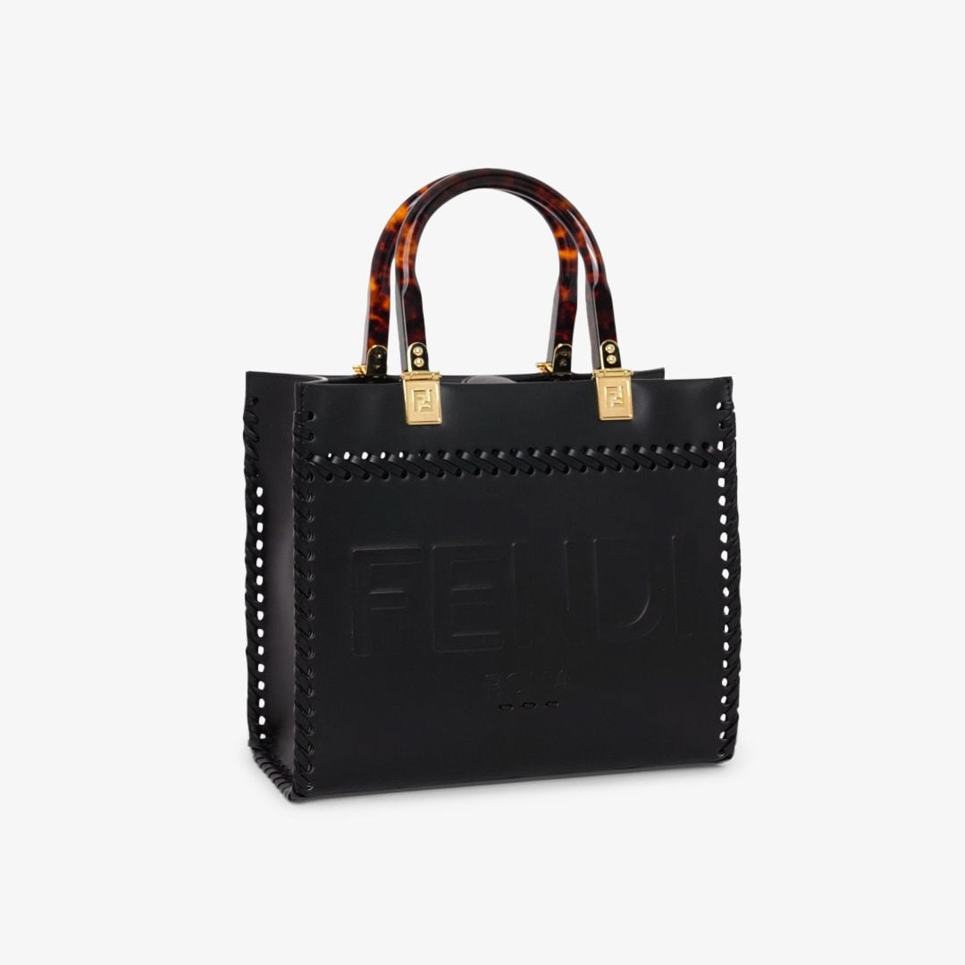 フェンディ サンシャイン スモール - ブラックレザー ショッパー | Fendi