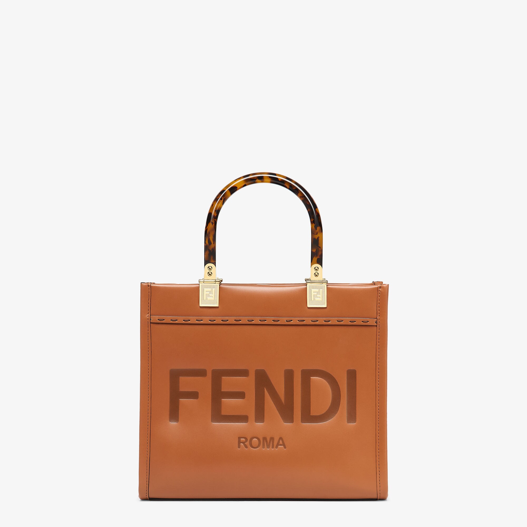 フェンディ サンシャイン スモール - ブラウンカーフレザー バッグ | Fendi