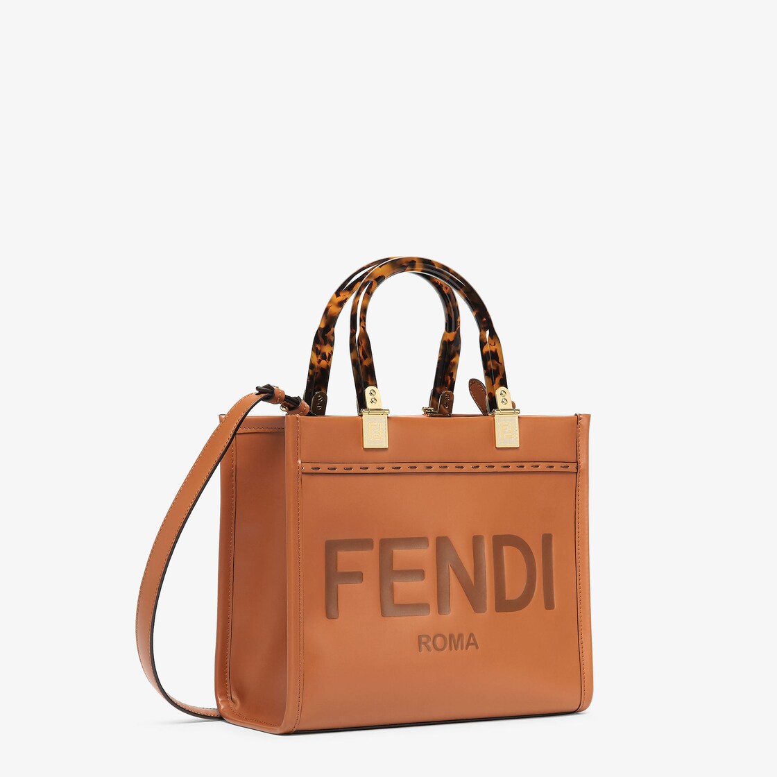 フェンディ サンシャイン スモール - ブラウンカーフレザー バッグ | Fendi