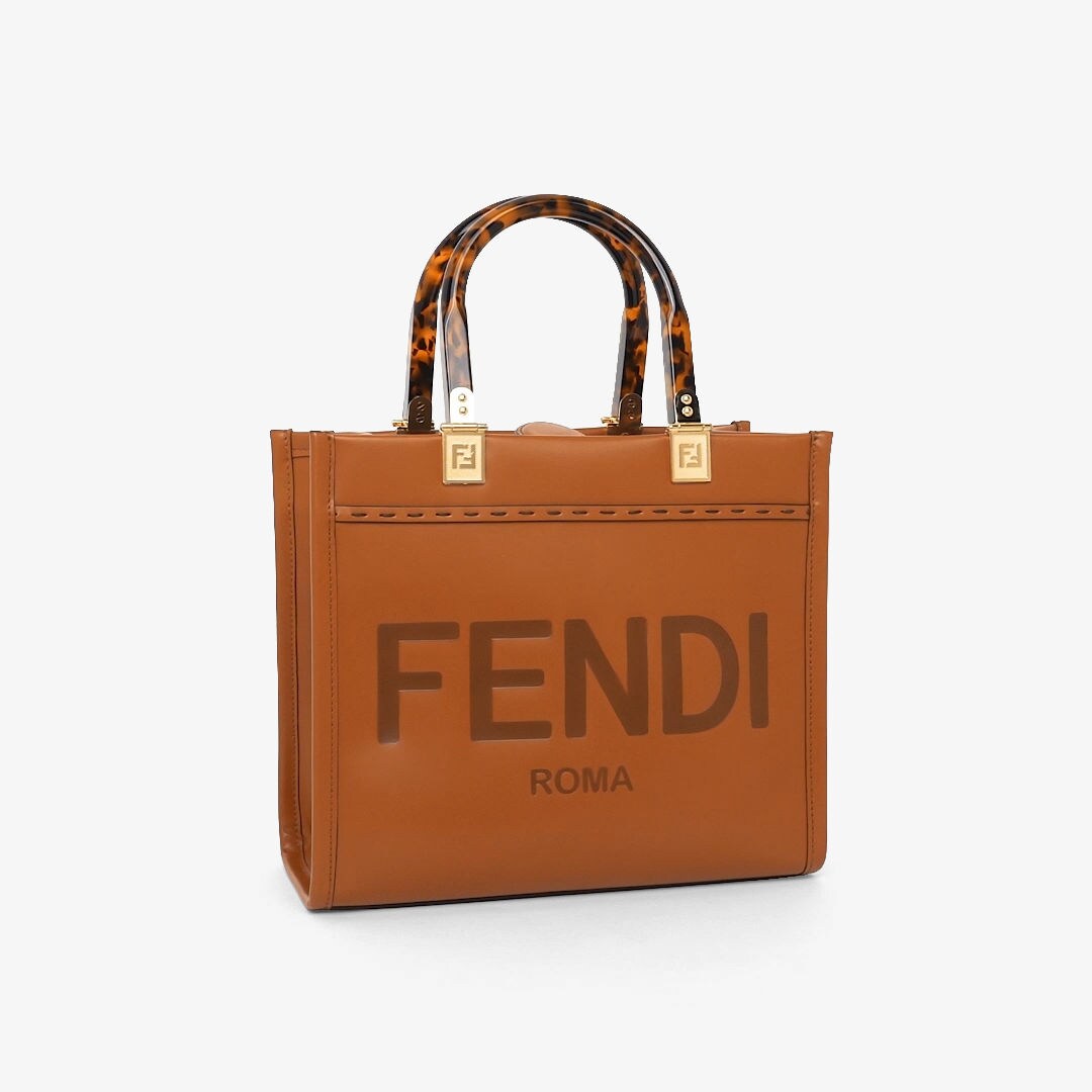 フェンディ サンシャイン スモール - ブラウンカーフレザー バッグ | Fendi