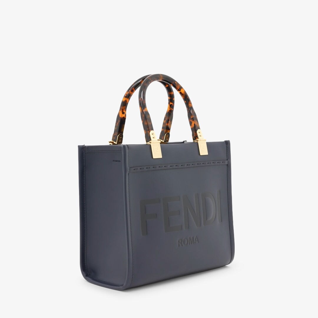 フェンディ サンシャイン スモール - ブルーレザー ショッパー | Fendi