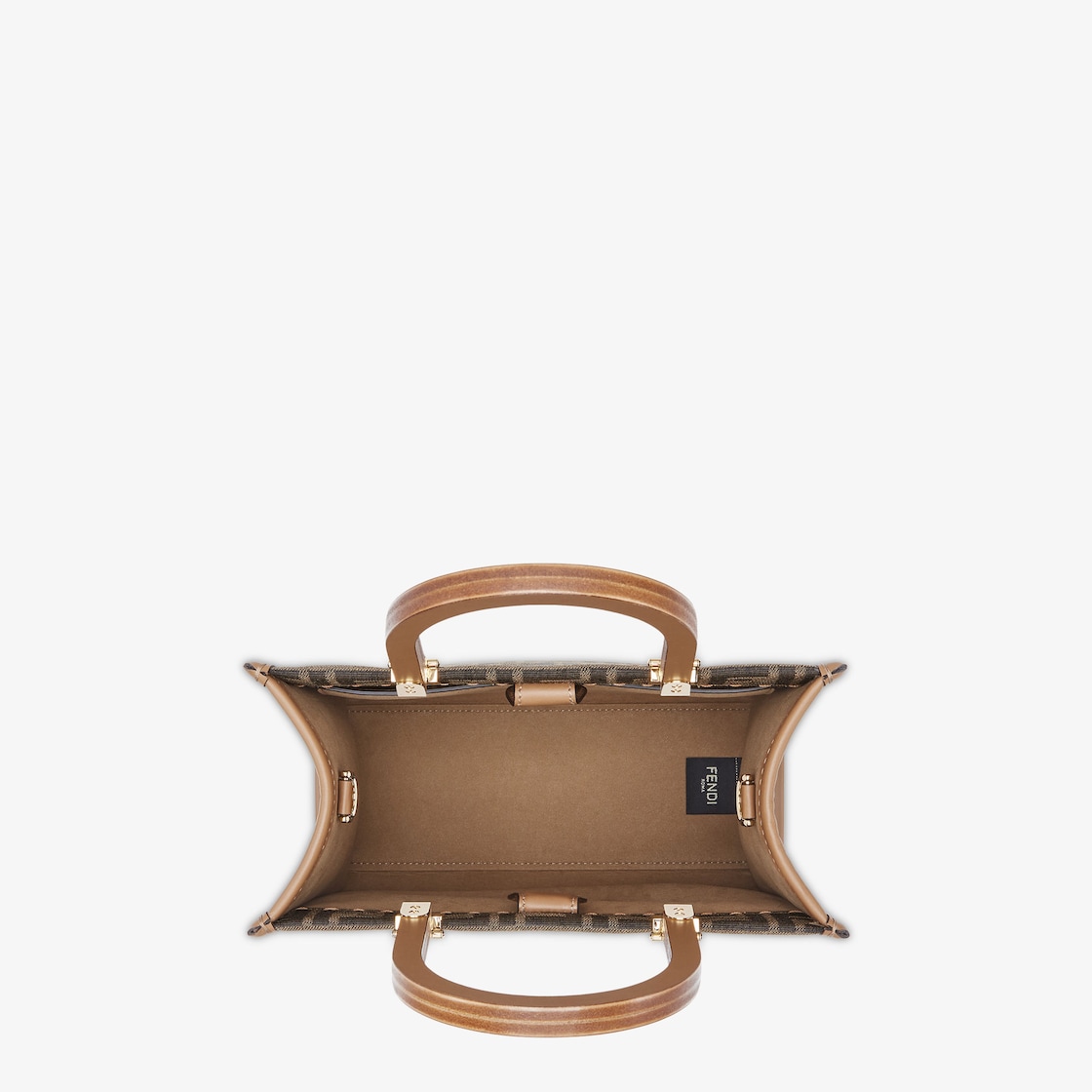 Fendi Sunshine Small Fabric Brown - Image 4/5