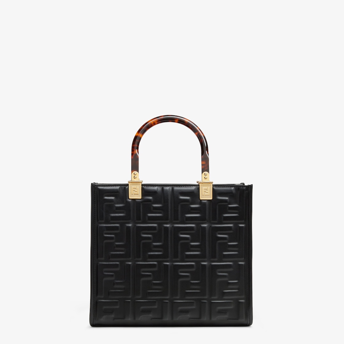 フェンディ サンシャイン スモール - ブラックレザー ショッパー | Fendi