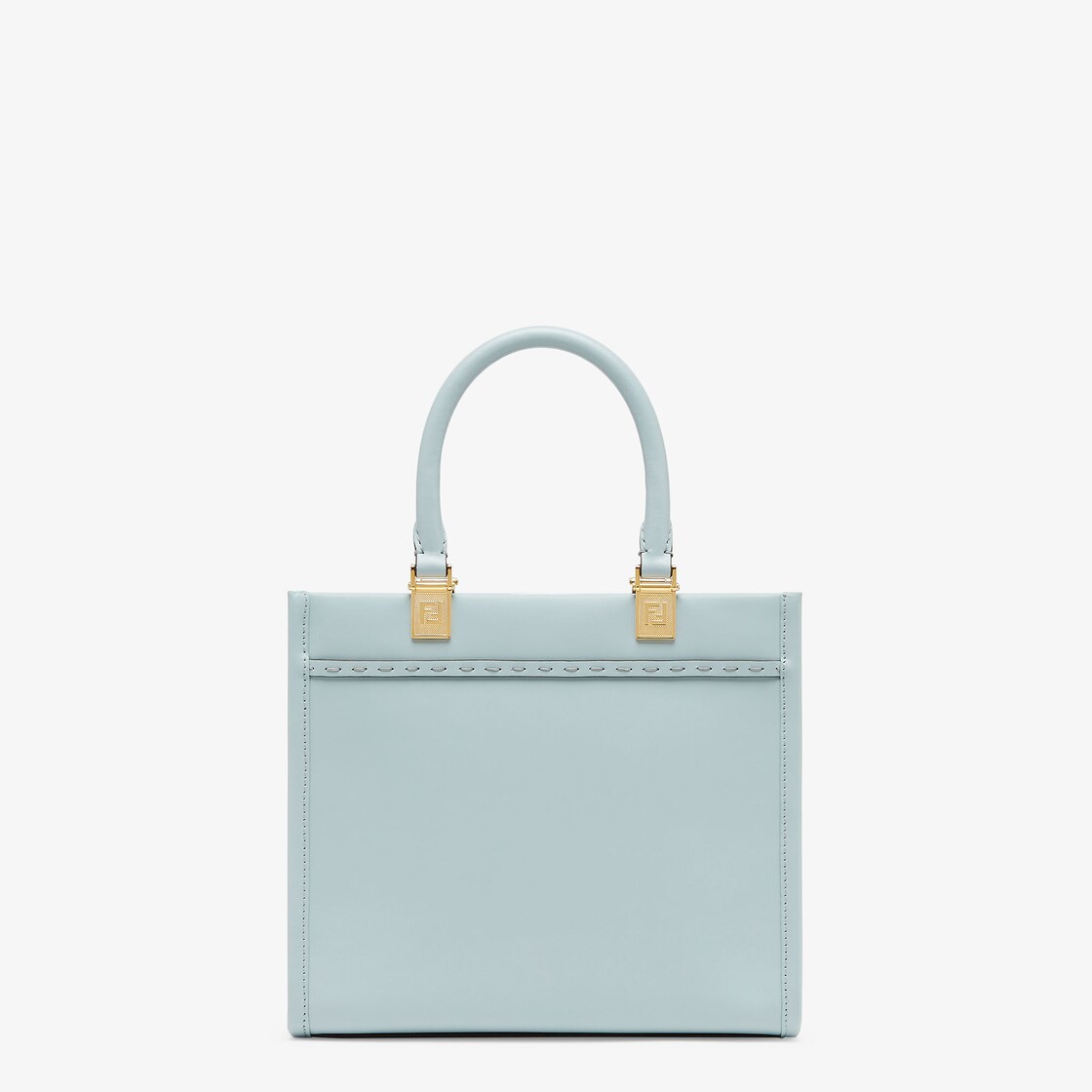 Fendi Sunshine Small - Light blue leather shopper | Fendi