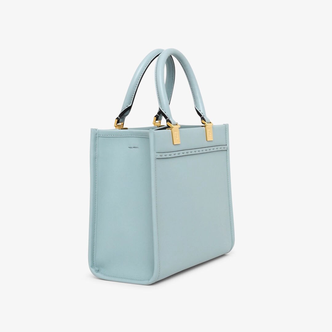 Fendi Sunshine Small - Shopper in pelle azzurra | Fendi