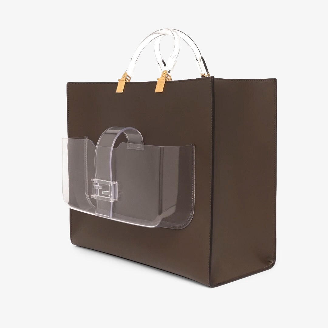 حقيبة Fendi Sunshine بحجم كبير