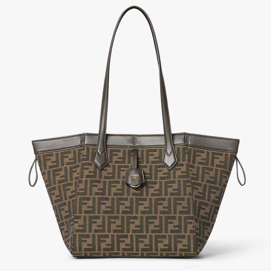 Fendi Origami Medium - Brown FF jacquard fabric bag | Fendi