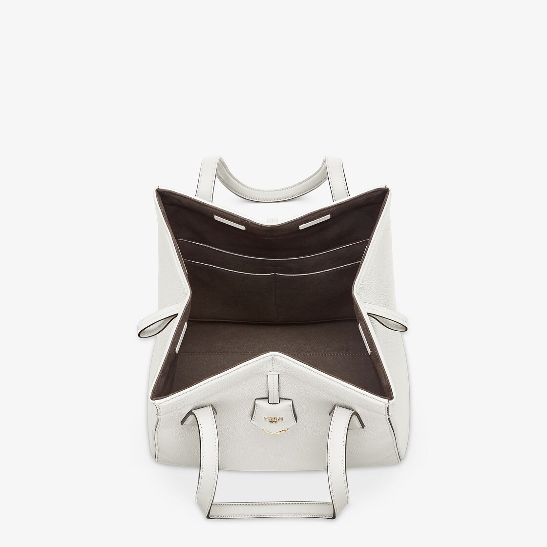 Fendi Origami Medium Leather White - Image 3/7