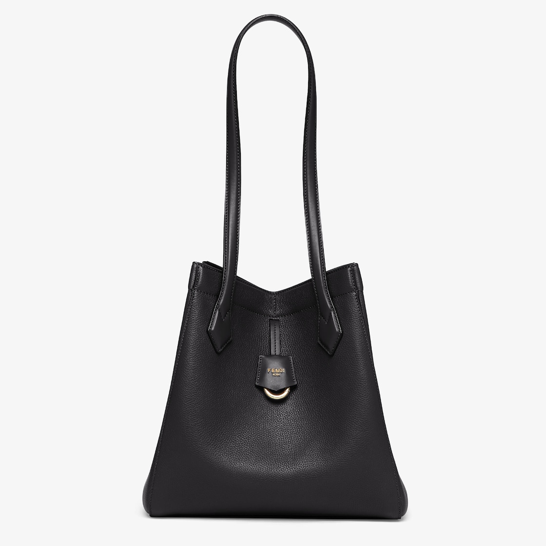 Fendi Origami Medium Black leather bag that can be transformed Fendi