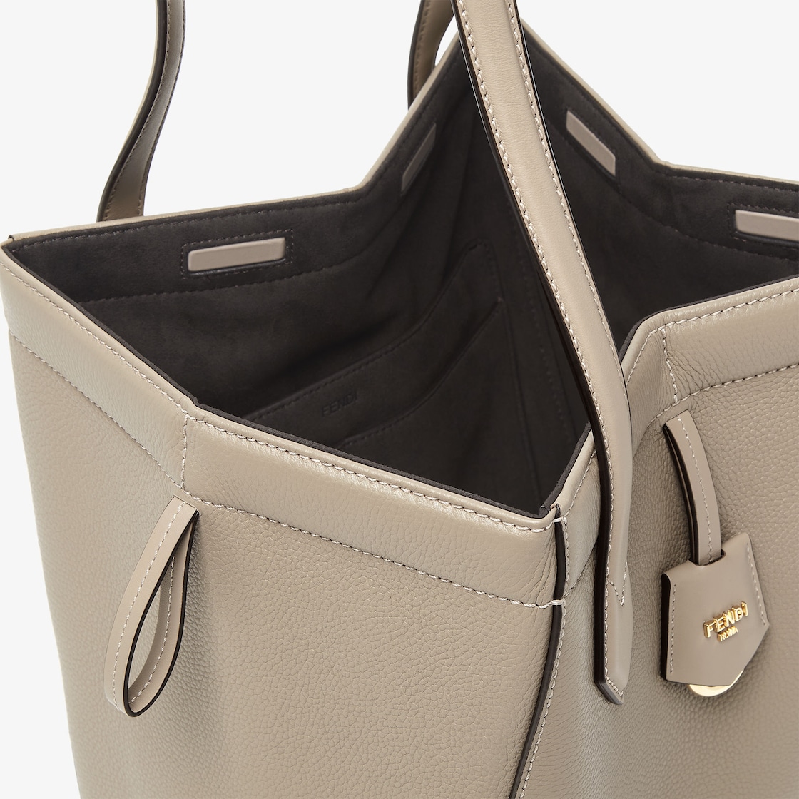 Fendi Origami Medium Leather Grey - Image 7/9