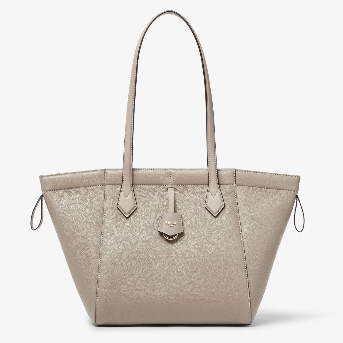 FENDI Origami中号手袋-百变鸽灰色皮革手袋-女士手提包-FENDI芬