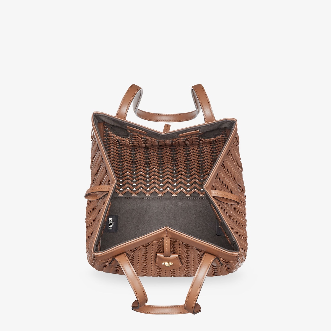 Fendi Origami Medium Leather Brown - Image 3/7