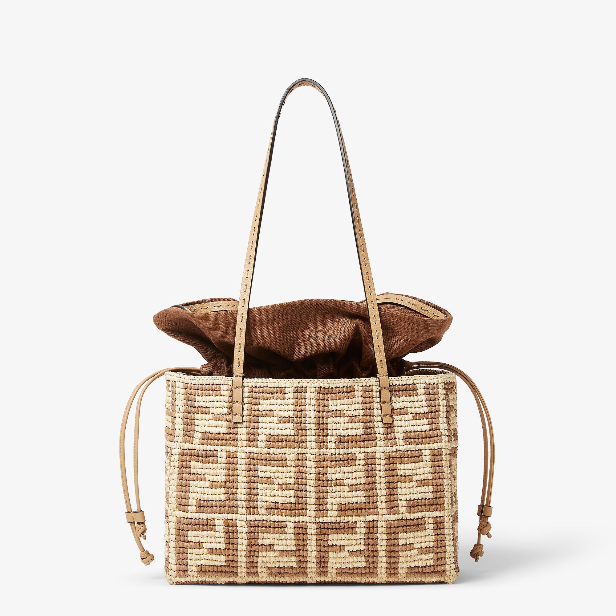 関税送料込★FENDI★BAGUETTE RAFFIAショルダーバッグ★ベージュ Fendi Raffia Baguette - Luxe Du Jour
