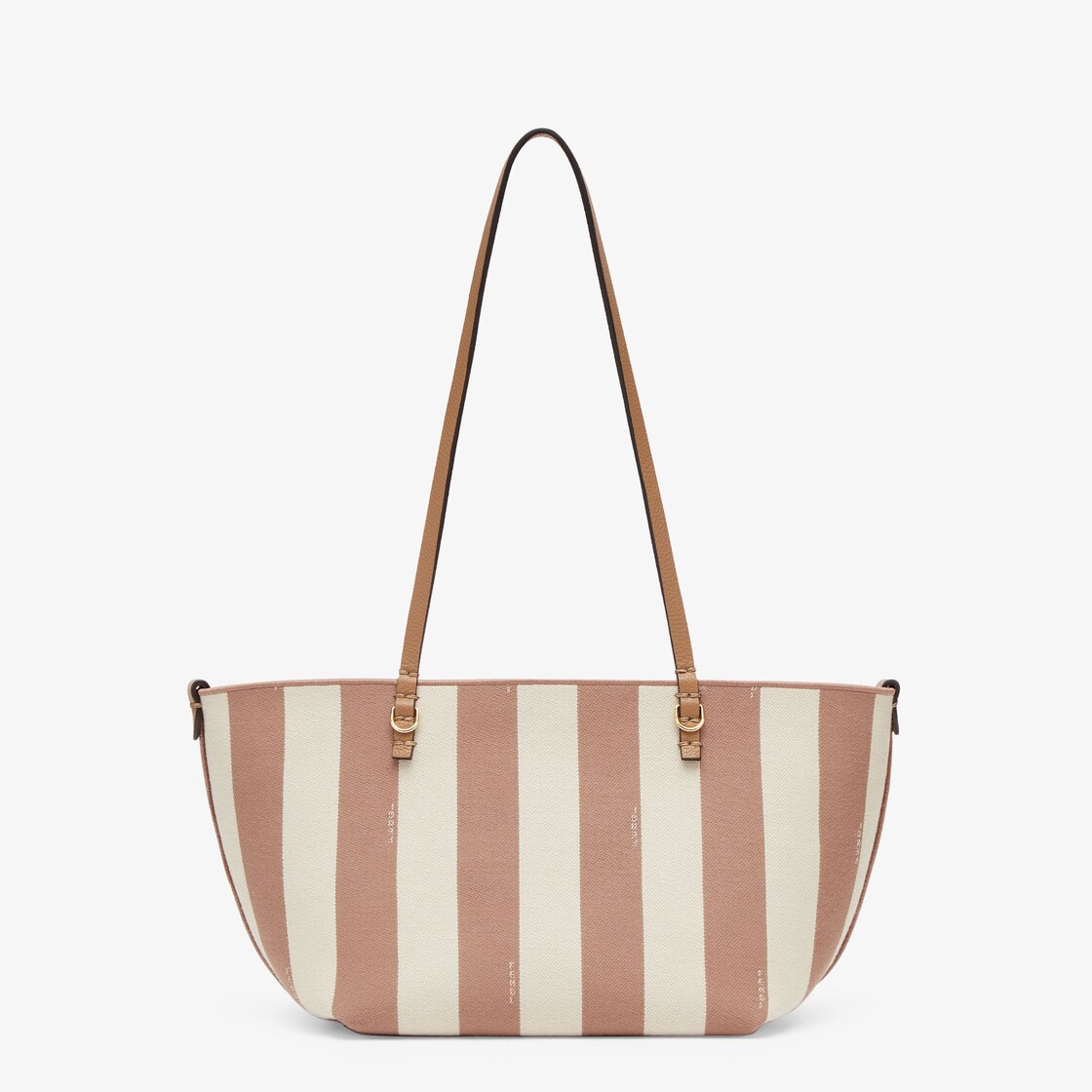 Small Roll - Reversible shopper in Pequin striped and beige FF 