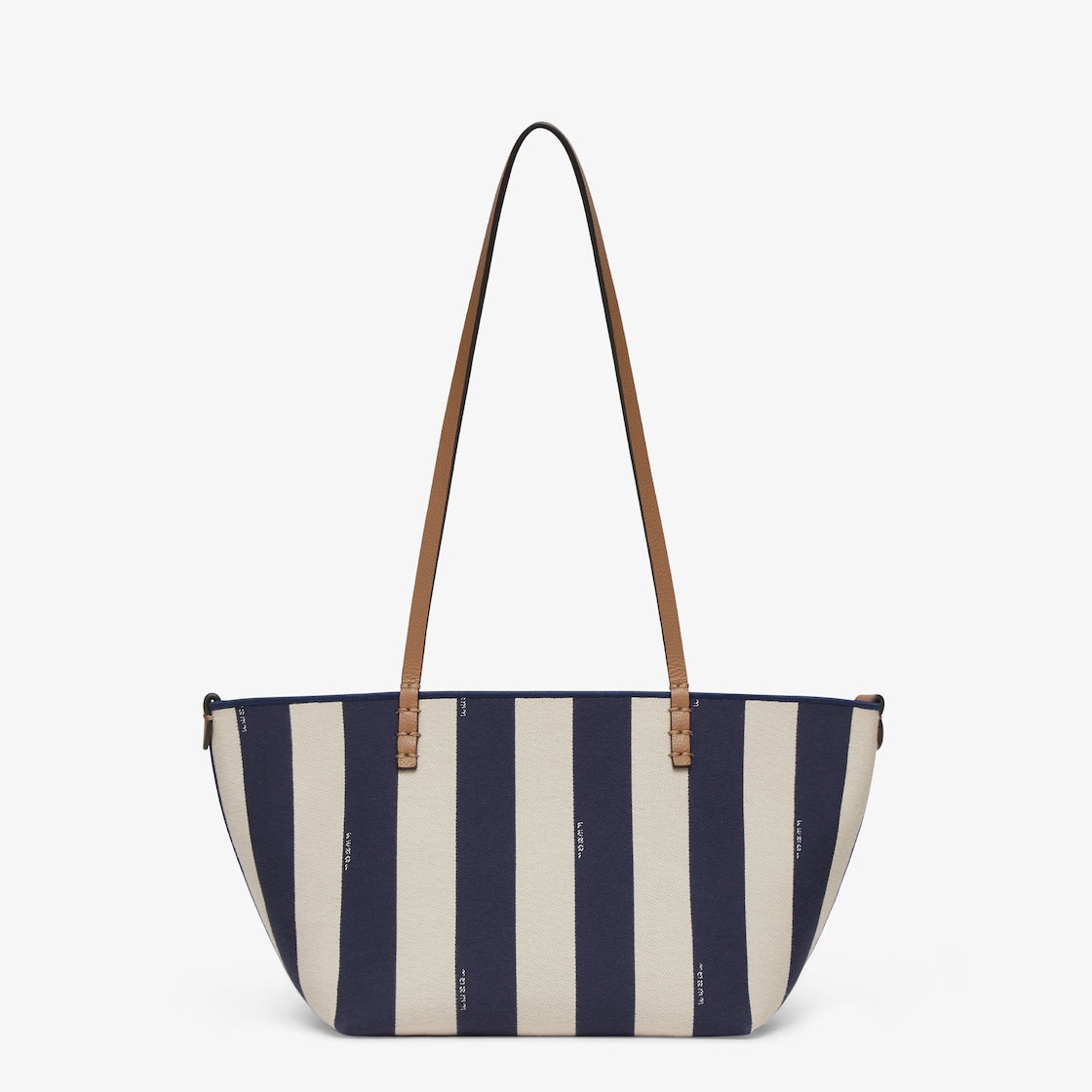 Small Roll - Reversible shopper in Pequin striped and midnight 