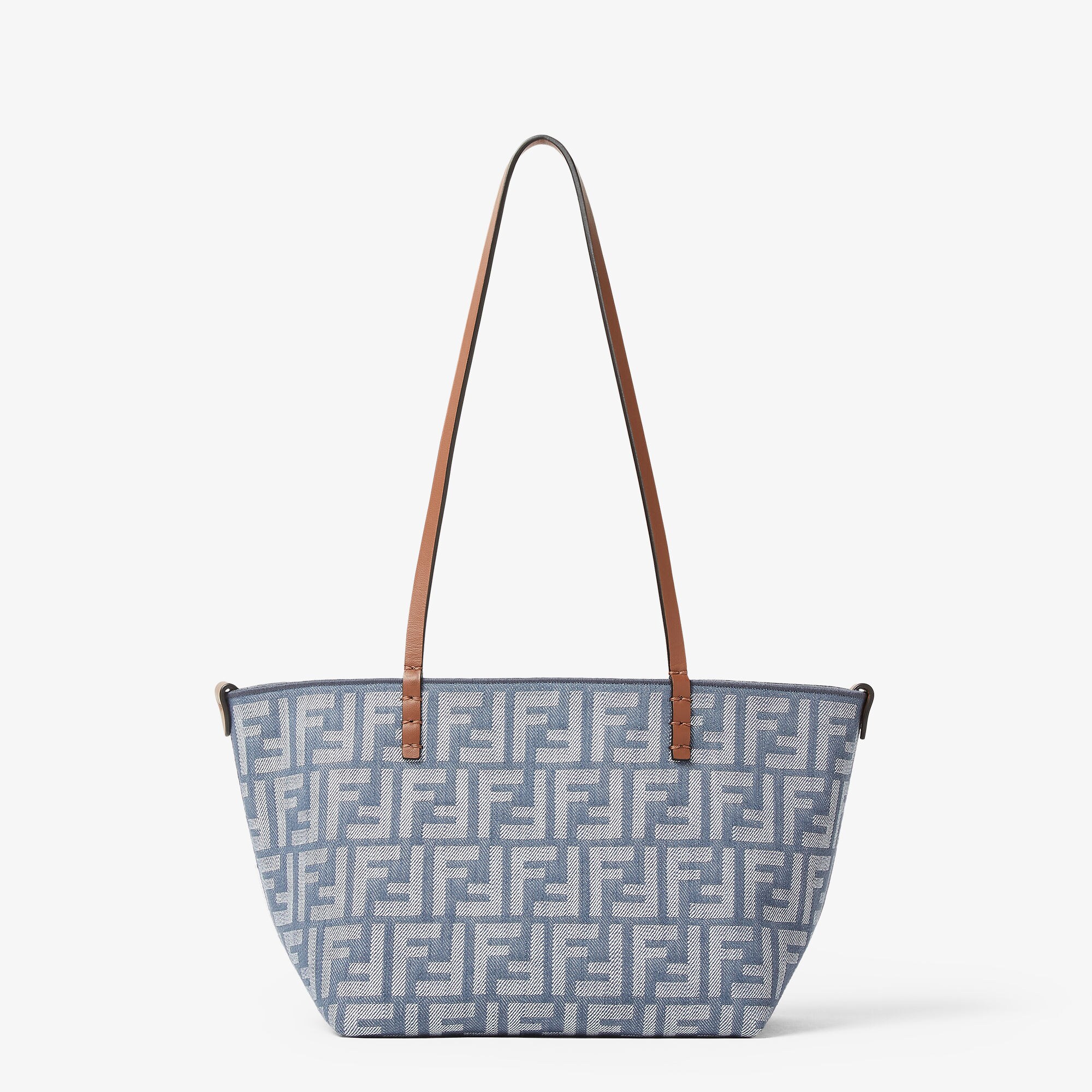 【FENDI】 FF ロール ミニ ハンドバッグ ブルー ロール スモール ファブリック ブルー | Fendi