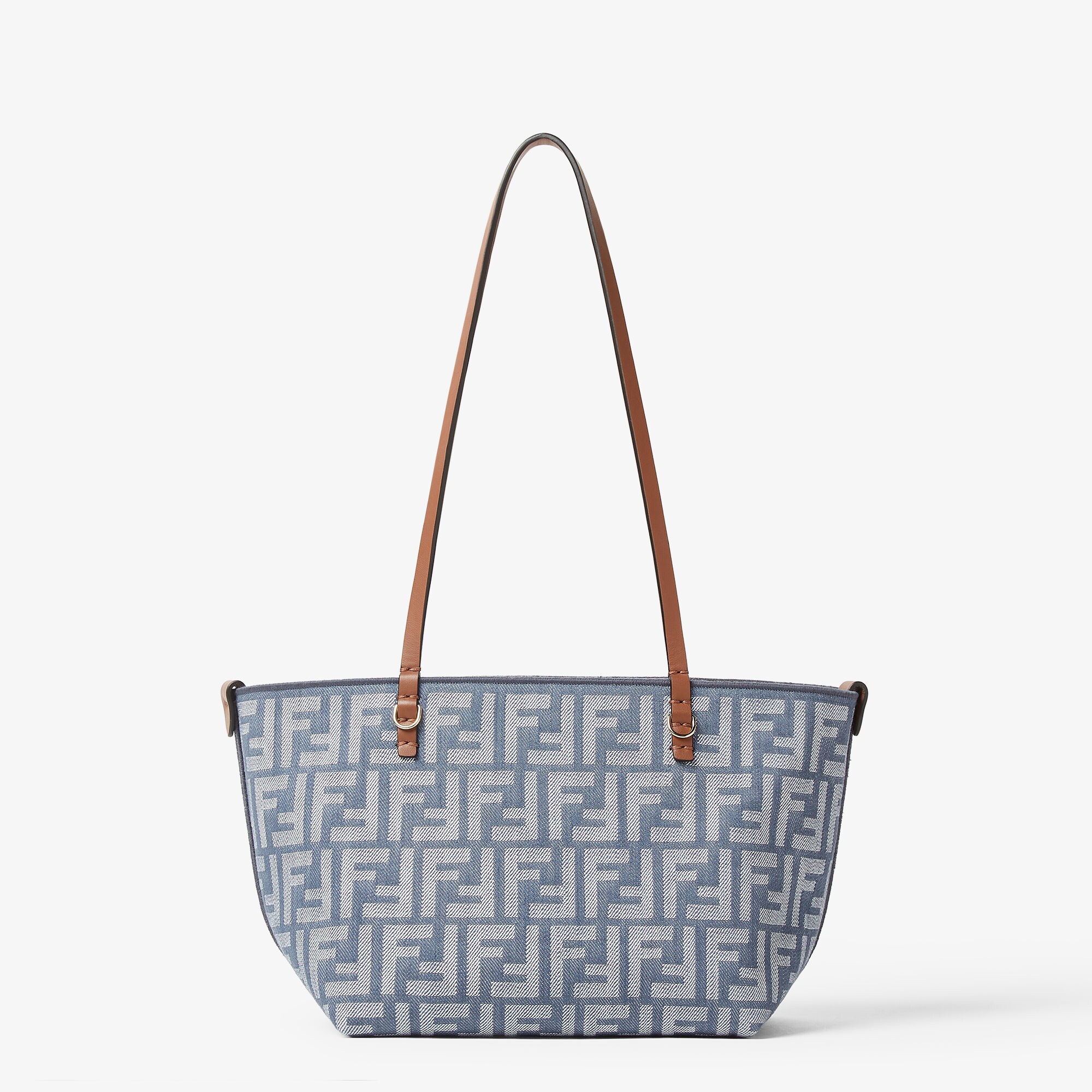 FENDI デニム調FFジャカード FFショッピングバッグ スモール FFショッピングバッグ スモール ファブリック ブルー | Fendi